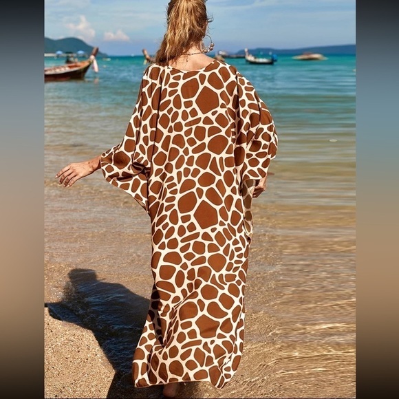 Swimsuit Coverup Kimono Dress - Picture 2 of 3